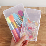 Rectangle Clear Plastic Jewelry Storage Case - Necklace Earrings Container