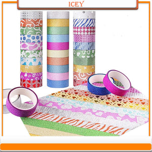 1.5cm DIY Onion Powder Printing Paper Tape Hand Tear Decoration Sticker