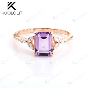 1.5ct Amethyst Topaz Gemstone Ring 925 Sterling Silver Women Jewelry