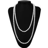 Glass Pearl Necklace Women's Knot Multi-Layer Sweater Chain