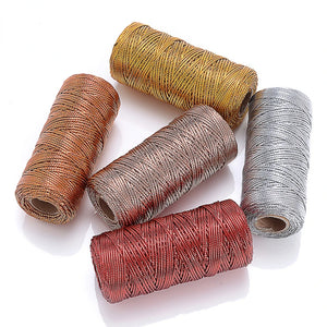 1.5mm 100M Silver Macrame Cord Non-Stretch Packing Rope DIY Gift Wrap Ornament