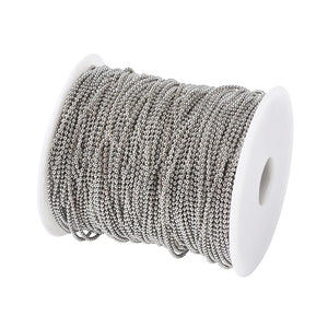 1.5mm Iron Ball Bead Chains 100m/roll 7 Colors for Jewelry Making