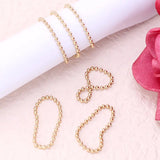 1.5mm 14K Filled Ball Ring Beaded Style Wedding Band Ring For Women Girls