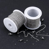 Stainless Steel Link Cable Chain 1.5mm/2.0mm with Clasps - D