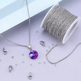 Stainless Steel Link Cable Chain 1.5mm/2.0mm with Clasps - D