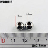 200pcs Stainless Steel Beads 8mm Smooth Ball DIY Jewelry Parts 1.5-3.5mm Hole