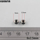 200pcs Stainless Steel Smooth Beads 6mm Hole 1.5mm-3mm Jewelry DIY Parts ZSP034
