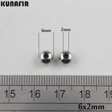 200pcs Stainless Steel Smooth Beads 6mm Hole 1.5mm-3mm Jewelry DIY Parts ZSP034