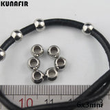200pcs Stainless Steel Smooth Beads 6mm Hole 1.5mm-3mm Jewelry DIY Parts ZSP034