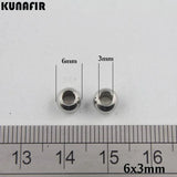 200pcs Stainless Steel Smooth Beads 6mm Hole 1.5mm-3mm Jewelry DIY Parts ZSP034