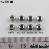 200pcs Stainless Steel Smooth Beads 6mm Hole 1.5mm-3mm Jewelry DIY Parts ZSP034