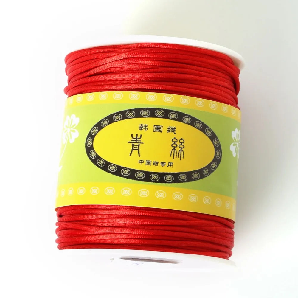 1.5mm Nylon Cord Satin Braided String Mixed Colors