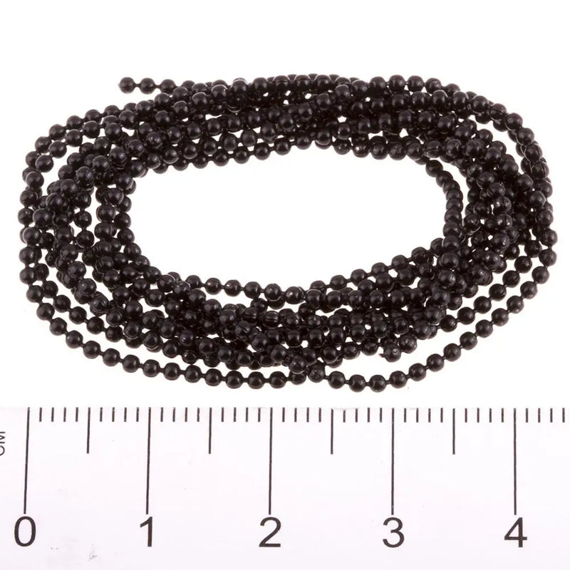 1.5mm Ball Chain 1 Metre Necklace Cord Silver Plated
