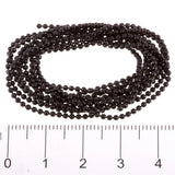 1.5mm Ball Chain 1 Metre Necklace Cord Silver Plated