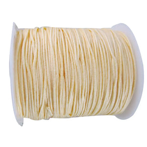 1.5mm Cream Rattail Satin Braid Nylon Cord 200m/Roll