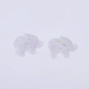 1.5mm Hole Resin Bracelet Beads Elephant Jewelry Charms Opal Beads 20pcs