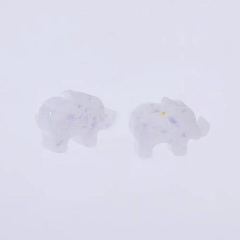 1.5mm Hole Resin Bracelet Beads Elephant Jewelry Charms Opal Beads 20pcs