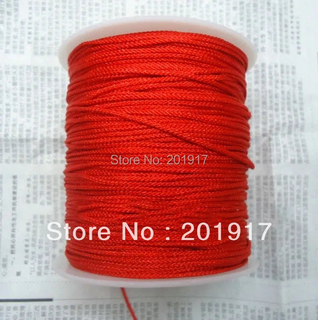 1.5mm Red Macrame Rope Bracelet Cord- Twist Braid