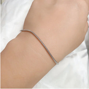 1.5mm 925 Sterling Silver Snake Chain Bracelet Women Mens Jewelry