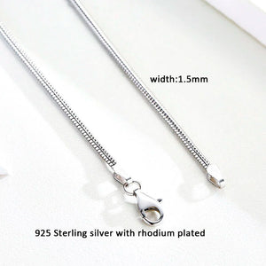 1.5mm 925 Sterling Silver Snake Chain Bracelet Women Mens Jewelry