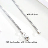 1.5mm 925 Sterling Silver Snake Chain Bracelet Women Mens Jewelry