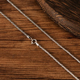 1.5mm Silver Weave Chain Necklace Women S925 Sterling Silver Pendant