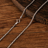 1.5mm Silver Weave Chain Necklace Women S925 Sterling Silver Pendant