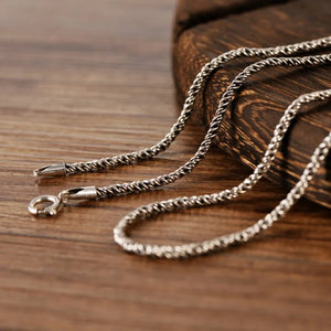 1.5mm Silver Weave Chain Necklace Women S925 Sterling Silver Pendant