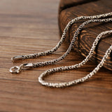 1.5mm Silver Weave Chain Necklace Women S925 Sterling Silver Pendant