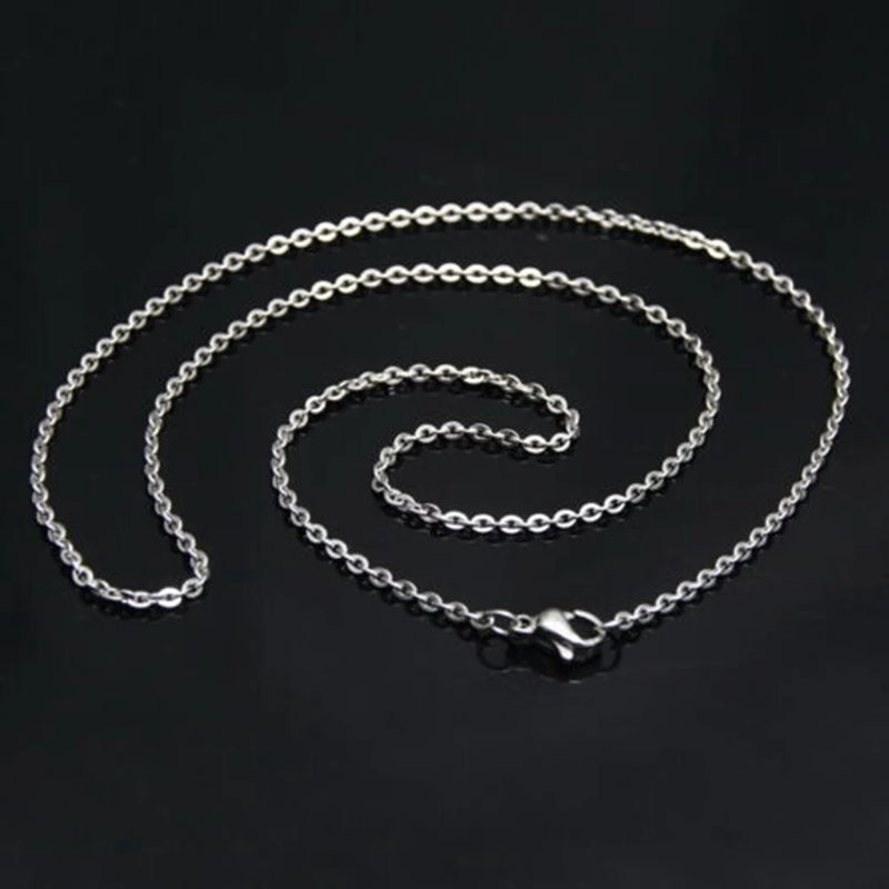 1.5mm Stainless Steel Cuban Chain Necklace for Men Women