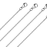 1.5mm Stainless Steel Cuban Chain Necklace for Men Women