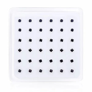 1.5mm Crystal 925 Silver Nose Studs - 36pcs/pack