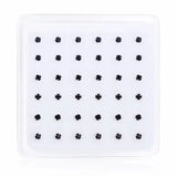 1.5mm Crystal 925 Silver Nose Studs - 36pcs/pack