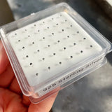 1.5mm Crystal 925 Silver Nose Studs - 36pcs/pack