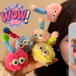 Plush Animal Hairpin Cartoon Colorful Hair Clip Girl Barrette Headwear