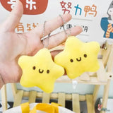 Little Star Plush Keyrings Girls Toys Key Chain Squeaking Doll Bag Pendant