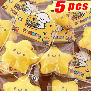Little Star Plush Keyrings Girls Toys Key Chain Squeaking Doll Bag Pendant