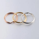 Mirror Polish Stainless Steel Keyring Split Ring Key Chain DIY Jewelry Making