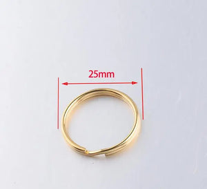 Mirror Polish Stainless Steel Keyring Split Ring Key Chain DIY Jewelry Making