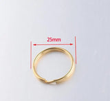 Mirror Polish Stainless Steel Keyring Split Ring Key Chain DIY Jewelry Making