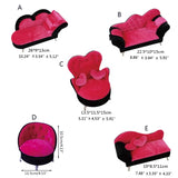 1/6 Dollhouse Fancy Couch Sofa Rose Pink Jewelry Storage Box