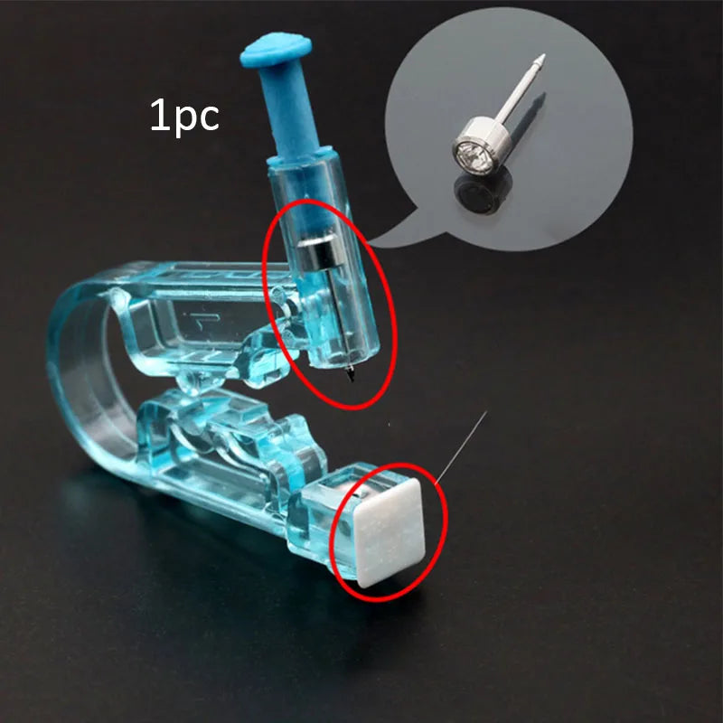 6Pcs Ear Piercing Gun Kit Disposable Safety Earrings Piercer Tool Machine