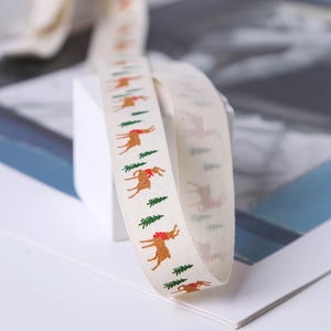 Christmas Cotton Belt Elk Ribbon - DIY Bow Bouquet Cake Baking Belt