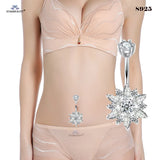 925 Sterling Silver Sun Flower Belly Button Piercing