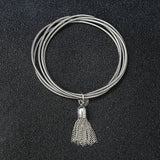 Guitar String Bracelets Set for Men Women with Tassel Pearl Charms