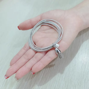 Guitar String Bracelets Set for Men Women with Tassel Pearl Charms