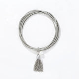 Guitar String Bracelets Set for Men Women with Tassel Pearl Charms