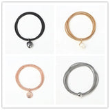 Stainless Steel Guitar String Bracelet Set with Charms