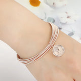 Stainless Steel Guitar String Bracelet Set with Charms