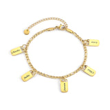 Personalized Stainless Steel Cuba Chain Bracelet for Women